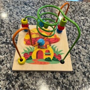 Wooden Spiral Bead Maze Toy - Multicolor